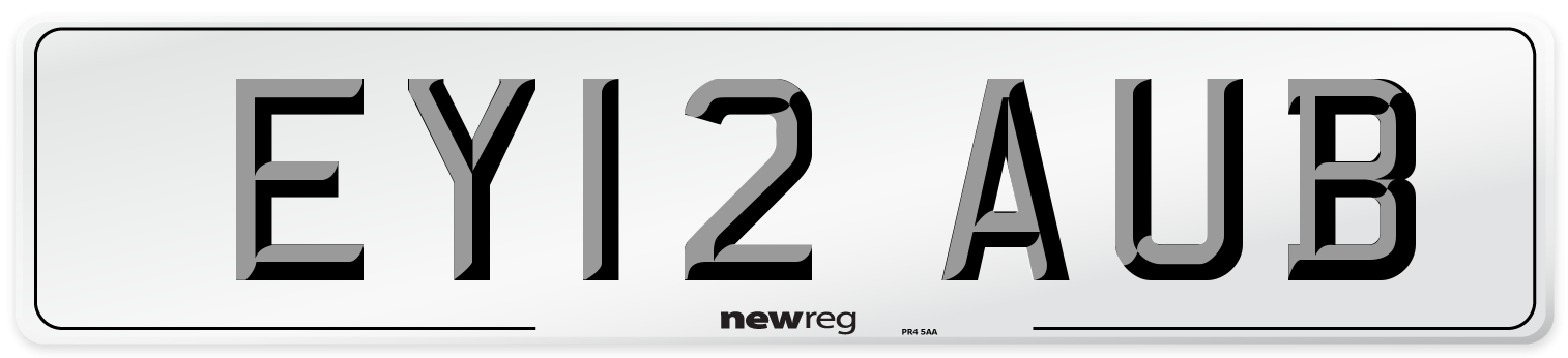 EY12 AUB Number Plate from New Reg